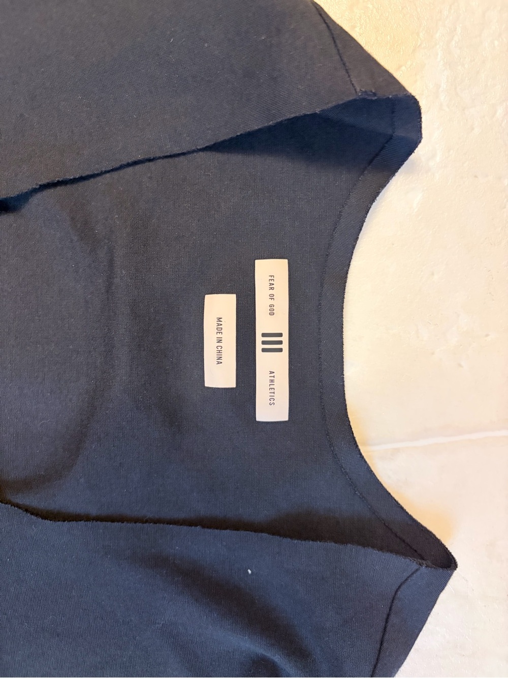 Fear of God Black Athletic Crewneck tank top